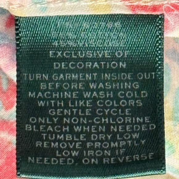 Ralph Lauren Small Shirt Dress Paisley Button Up Tunic Cotton Viscose LN31708 - Picture 5 of 11